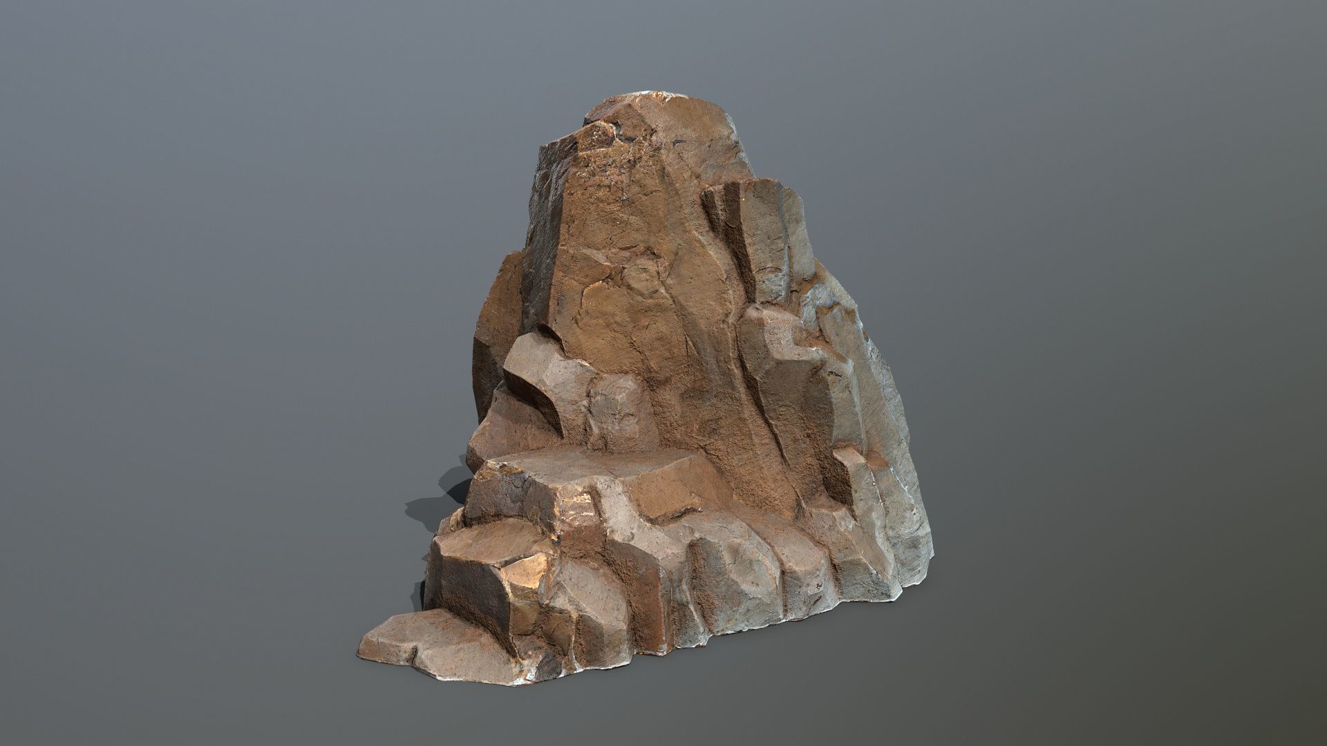 desert rocks Low-poly 3D model_4