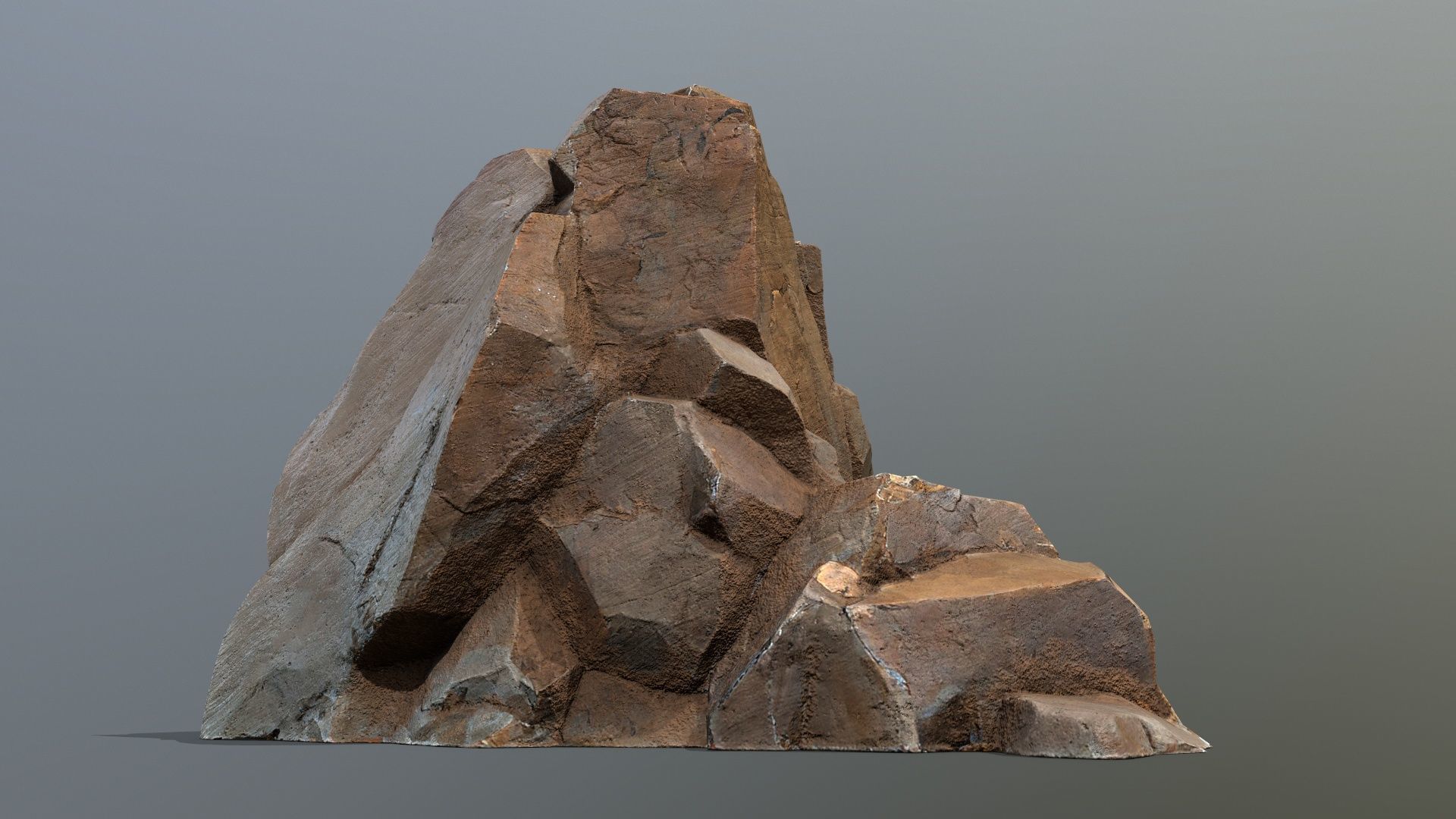 desert rocks Low-poly 3D model_1