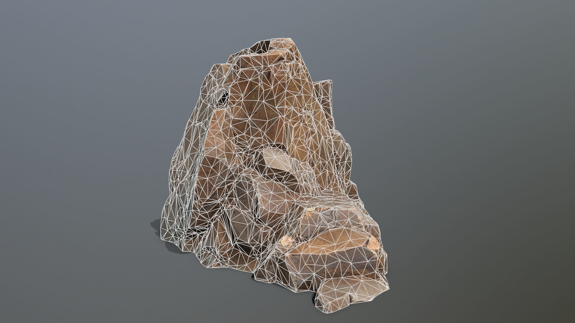 desert rocks Low-poly 3D model_12