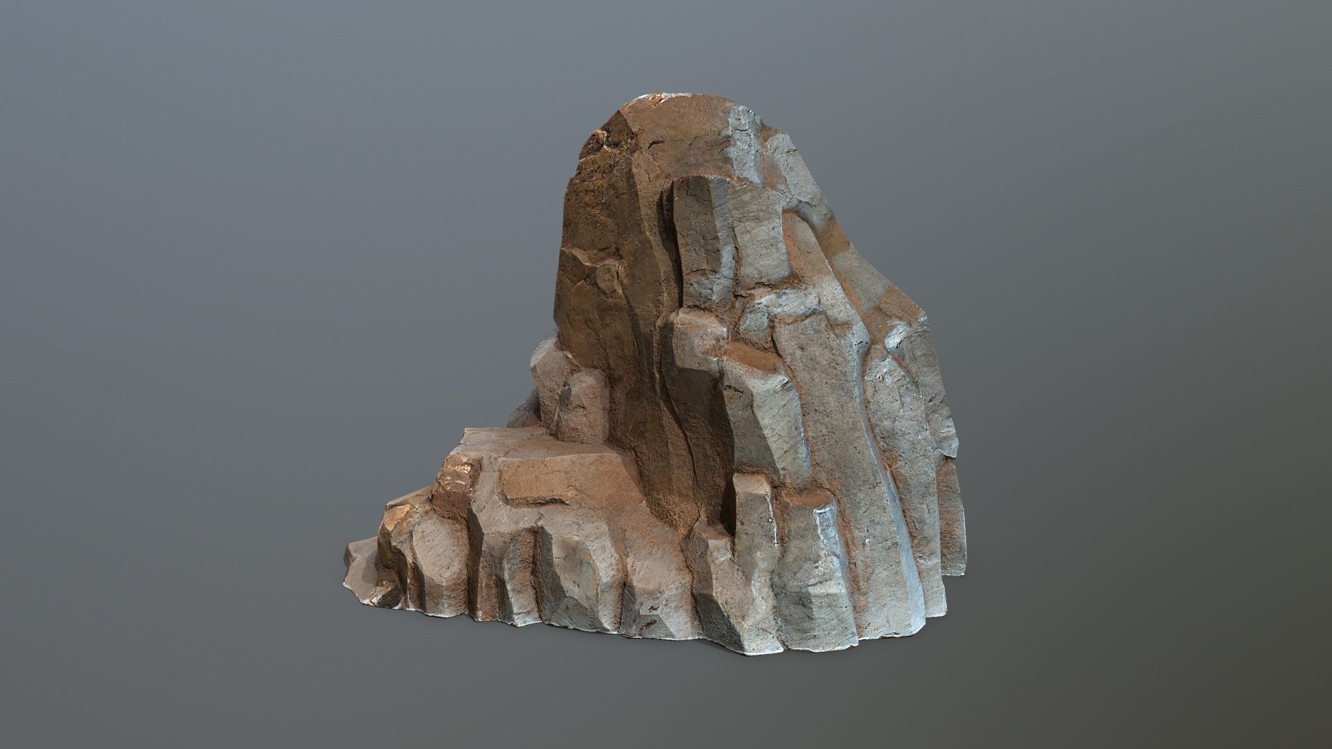 desert rocks Low-poly 3D model_5