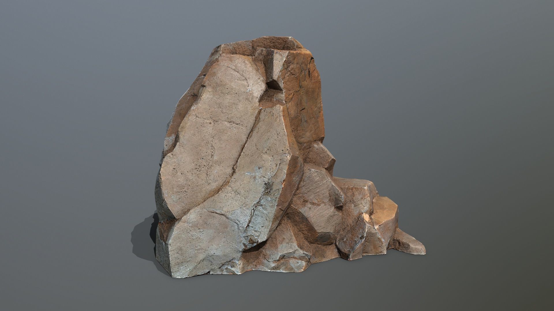 desert rocks Low-poly 3D model_10