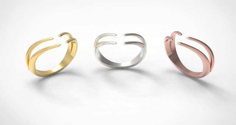 Minimal ring Ready for 3d printing 3dm stl 3D print model_10