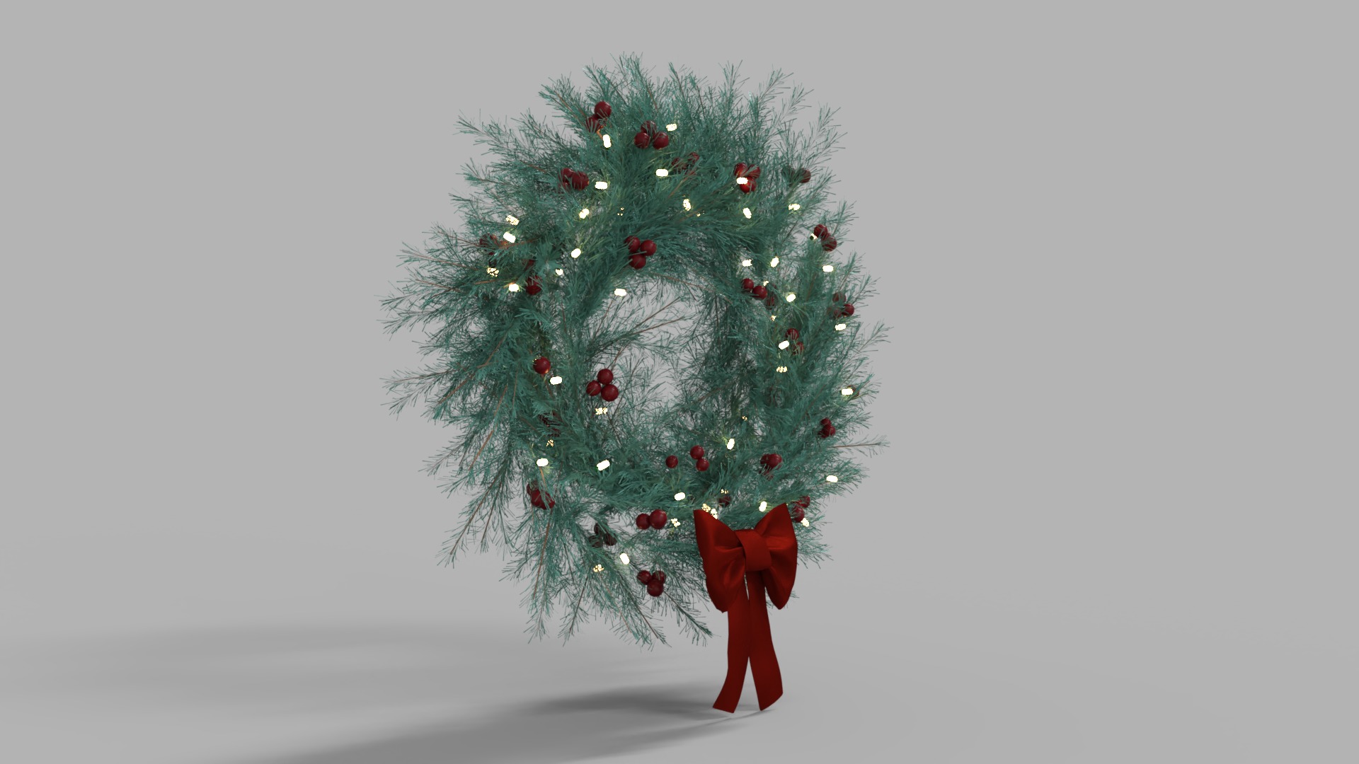 Wreath  Low-poly 3D model_2