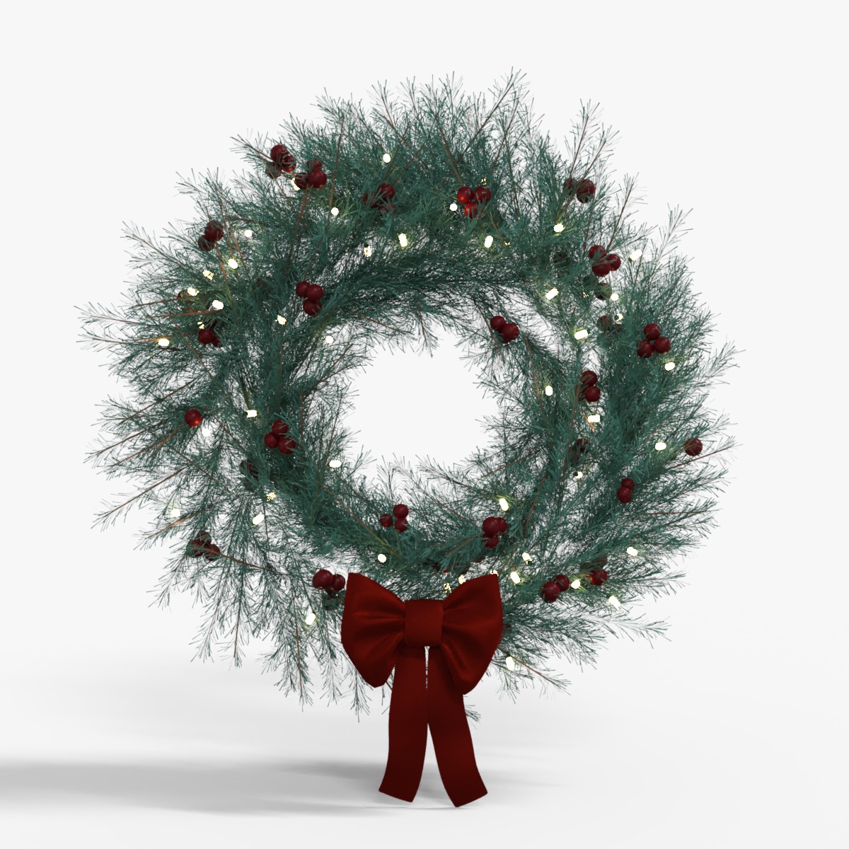 Wreath  Low-poly 3D model_1
