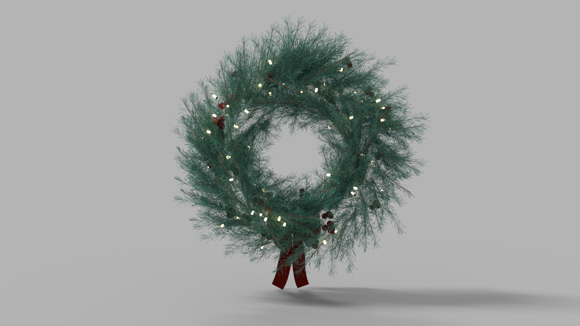 Wreath  Low-poly 3D model_4