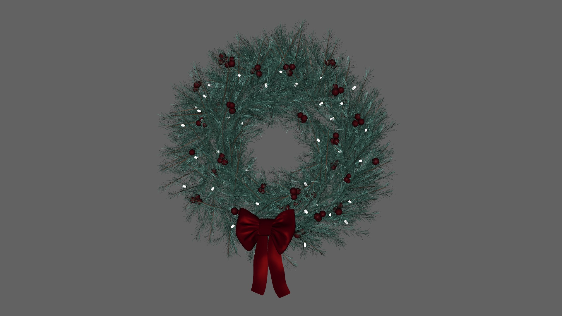 Wreath  Low-poly 3D model_8