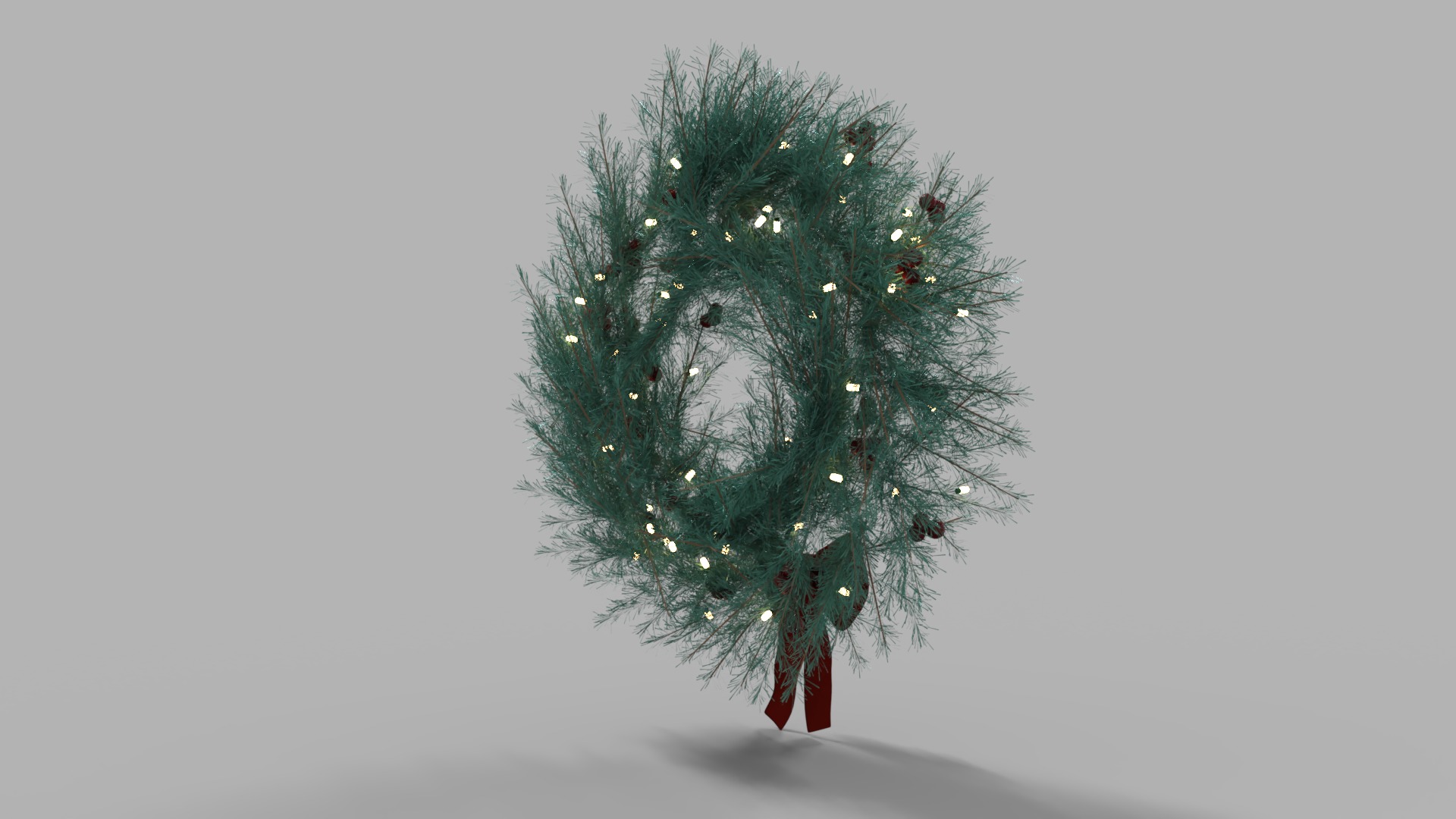 Wreath  Low-poly 3D model_5