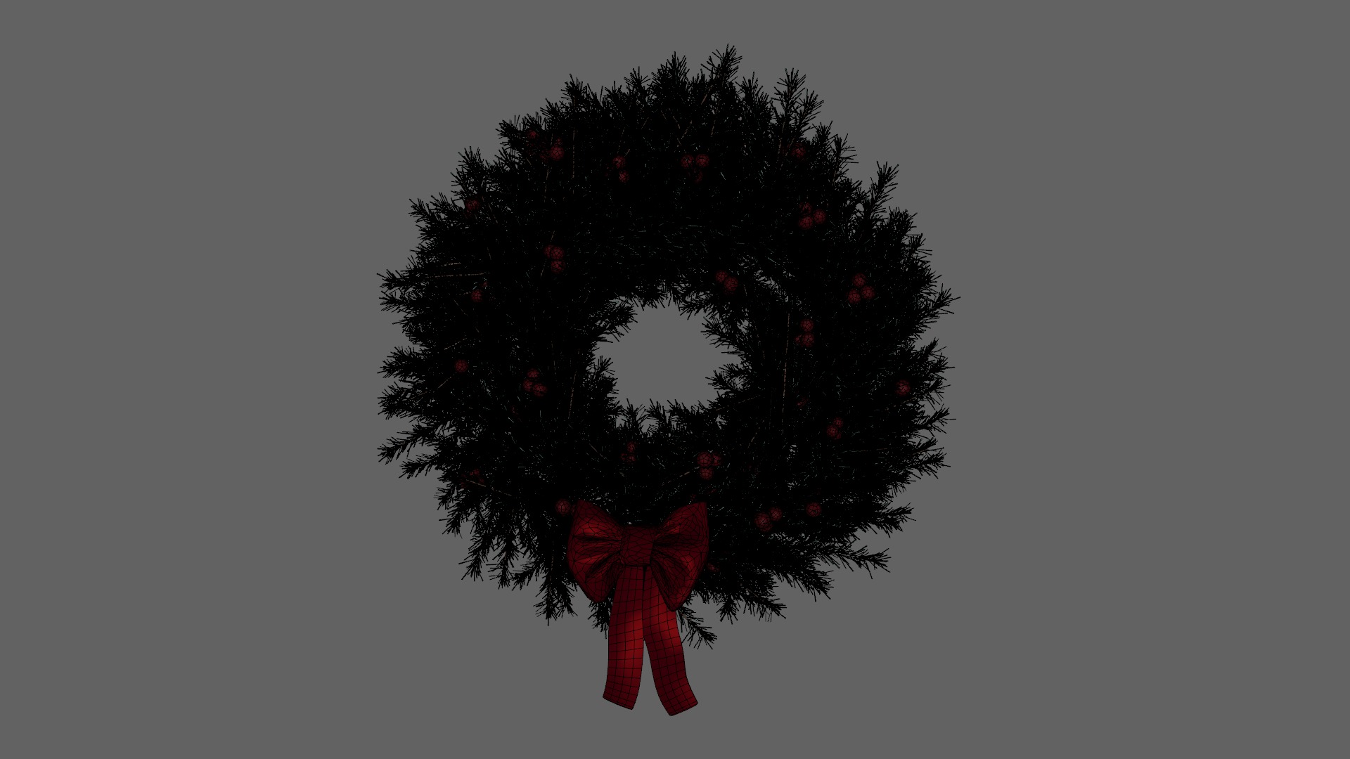Wreath  Low-poly 3D model_9