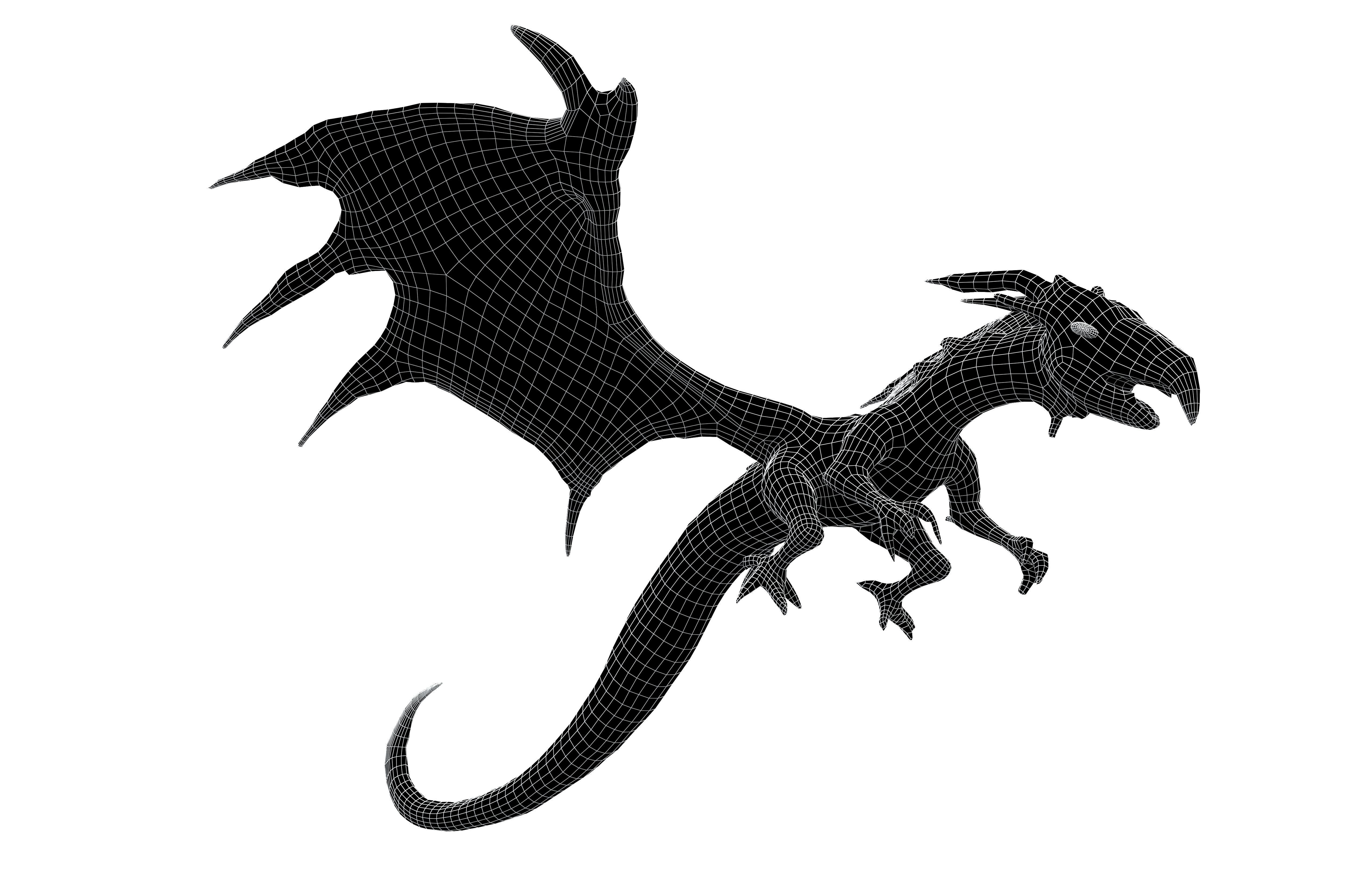 Sky Dragon Character v1 001 Low-poly 3D model_7