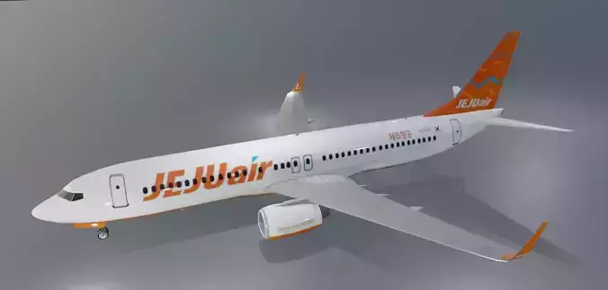 Jeju airlines Boeing 737-800 low poly 7c 2216 Low-poly 3D model