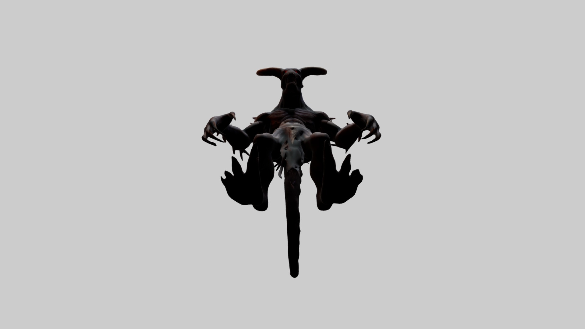 Animated Demon Character Low-poly 3D model_11