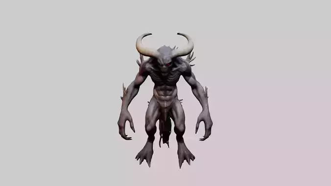 Animated Demon Character