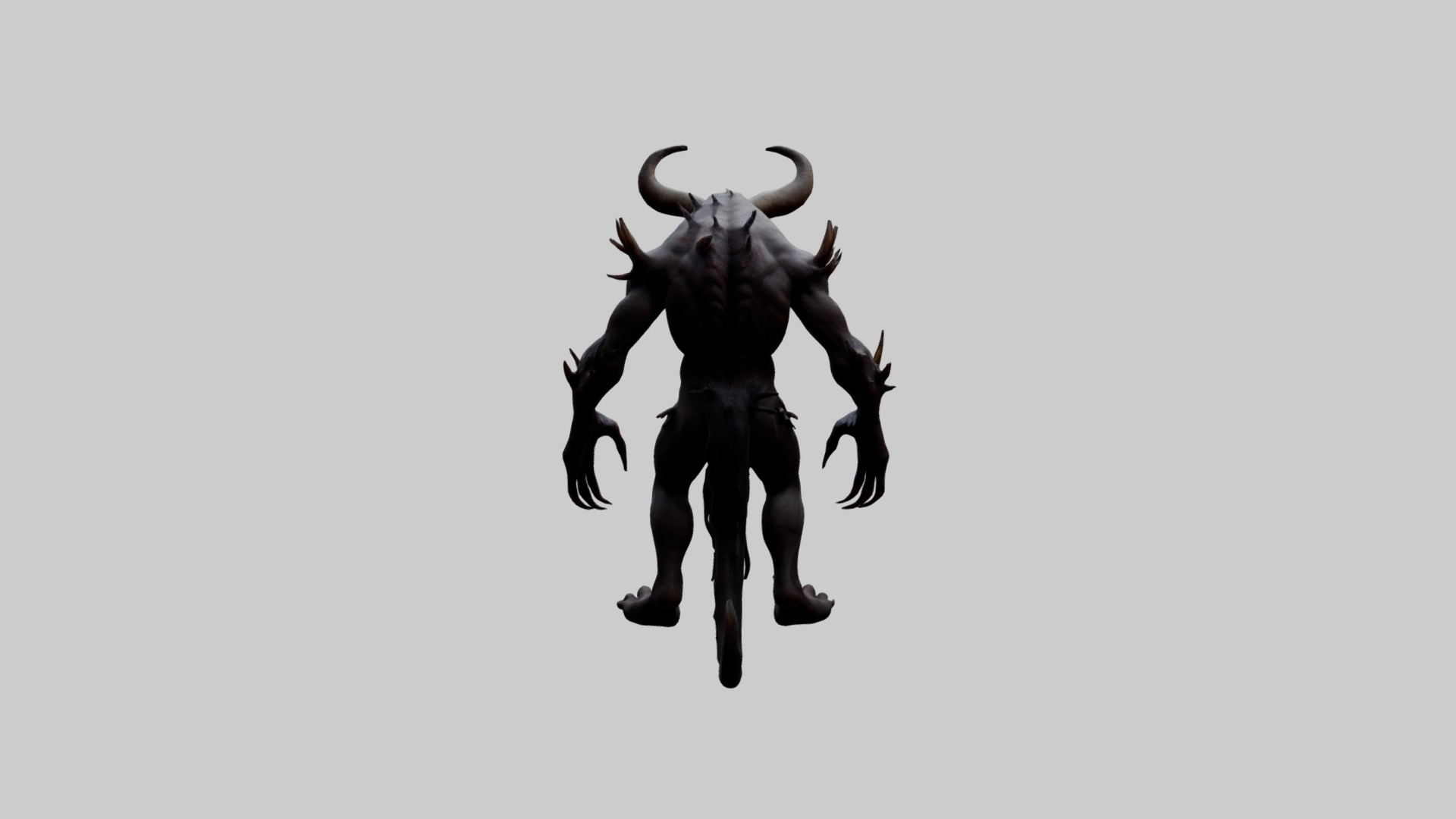 Animated Demon Character Low-poly 3D model_4