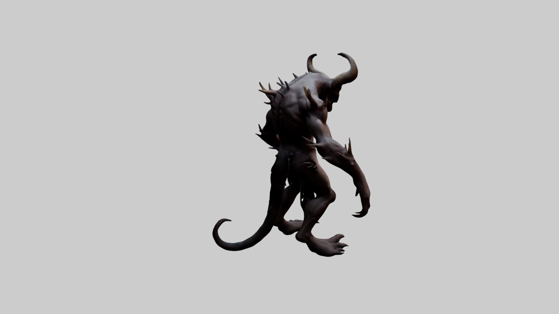 Animated Demon Character Low-poly 3D model_3