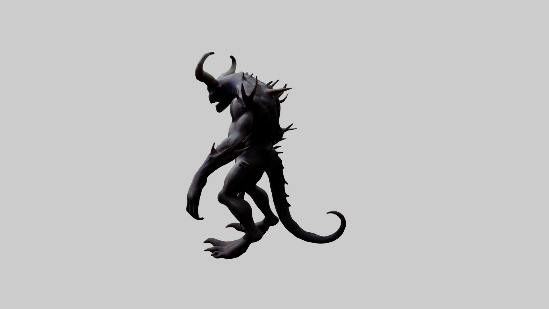 Animated Demon Character Low-poly 3D model_5