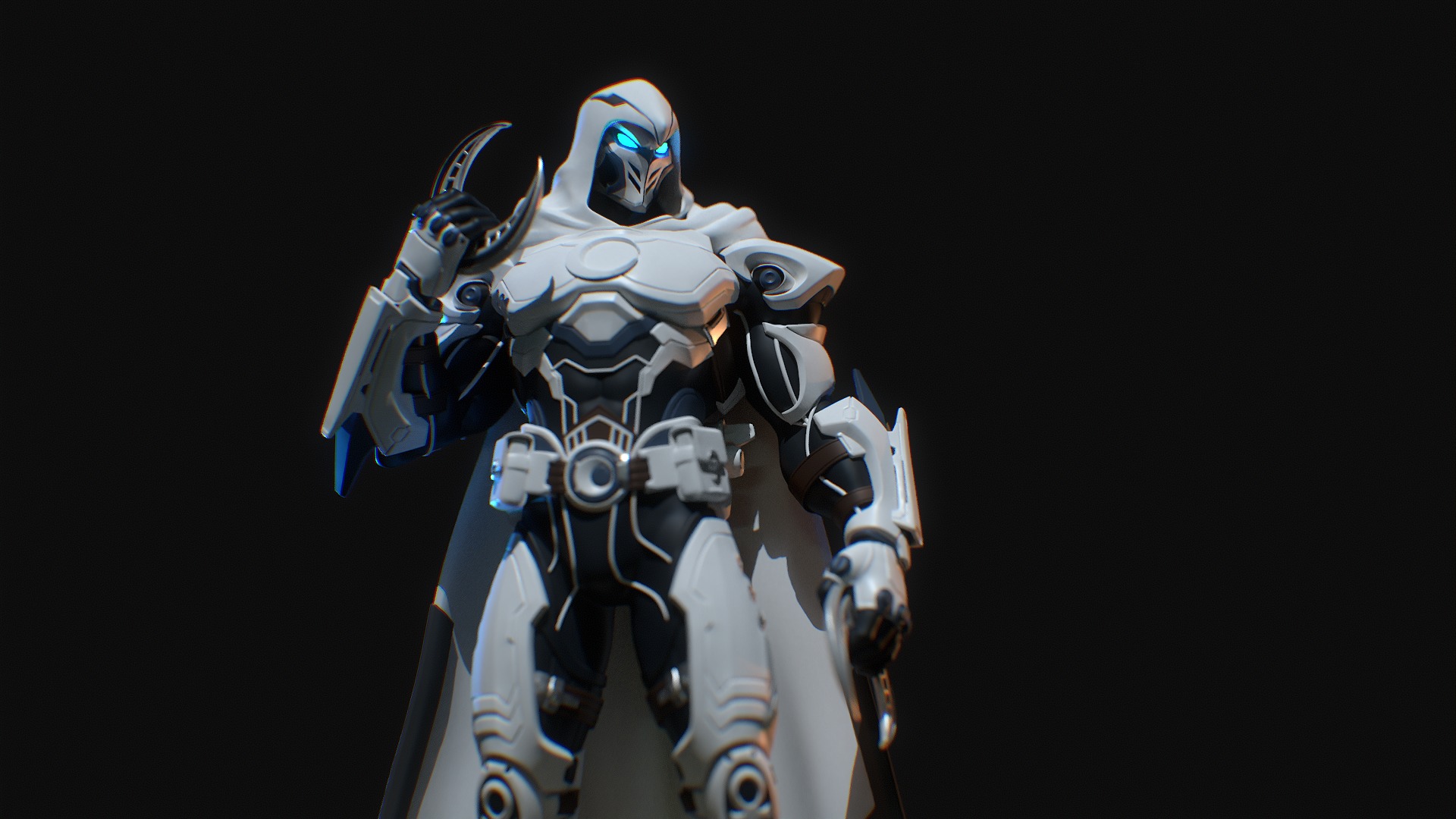 Marvel Rivals Moon Knight 3D Printing Statue 3D print model_8