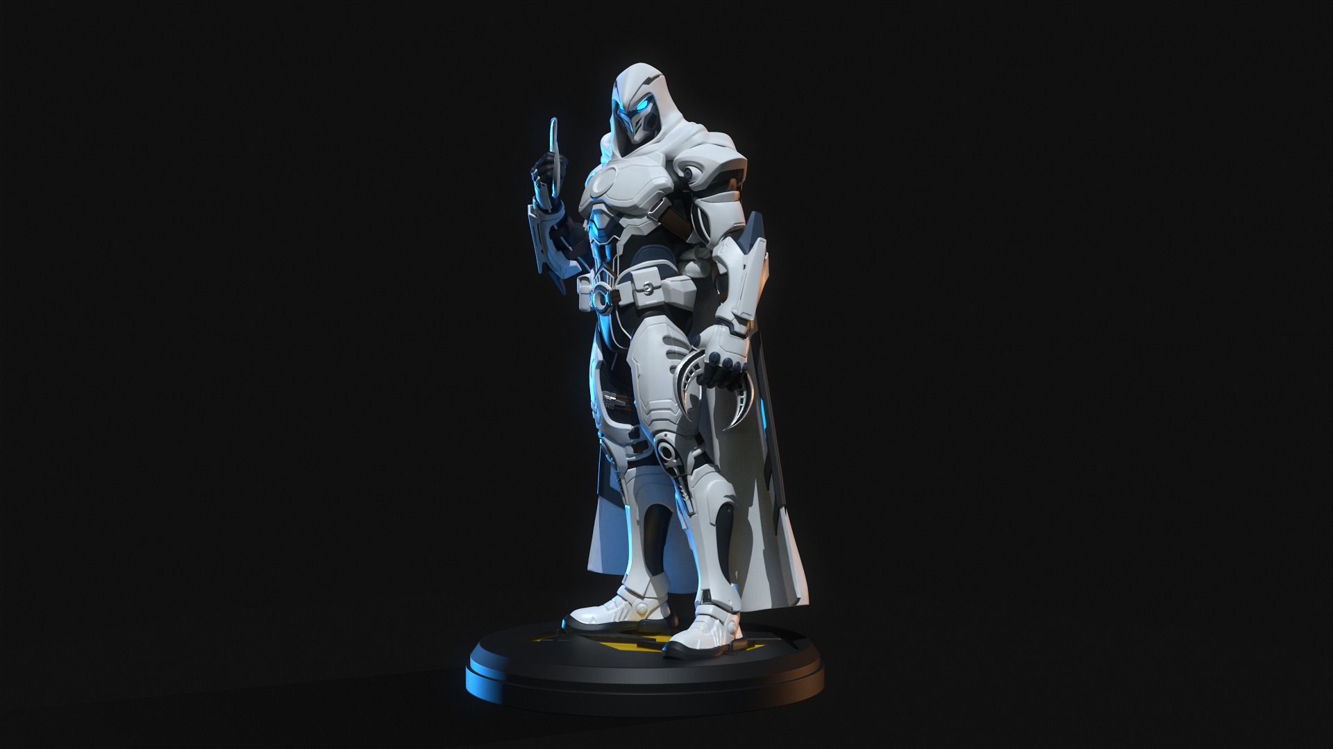 Marvel Rivals Moon Knight 3D Printing Statue 3D print model_5