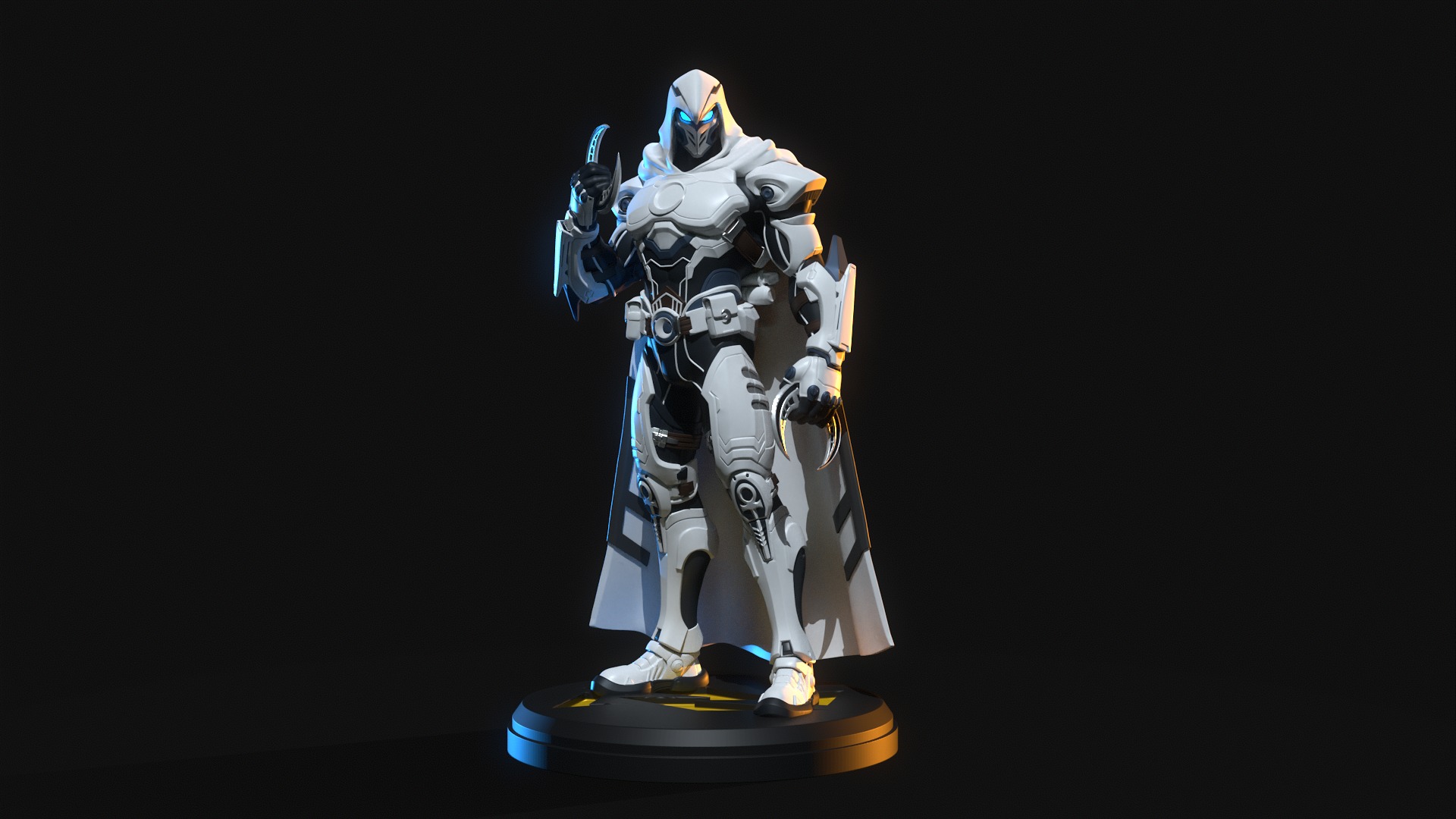 Marvel Rivals Moon Knight 3D Printing Statue 3D print model_1