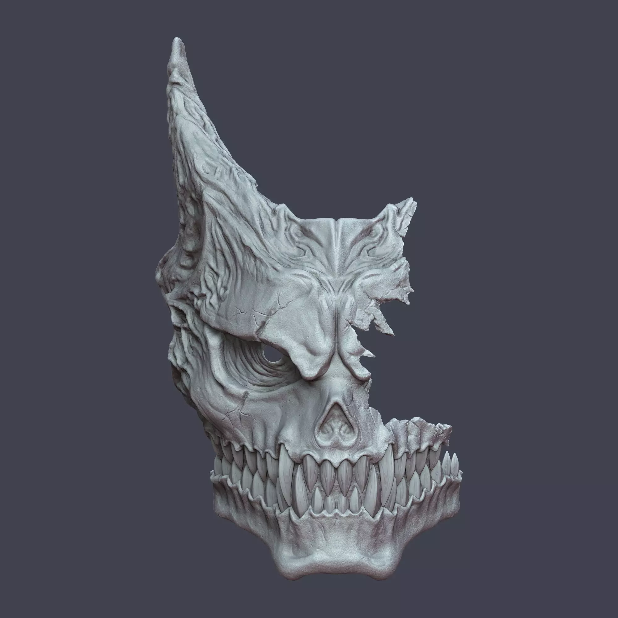 Kaiju No 8 Half Mask 3D print model_0