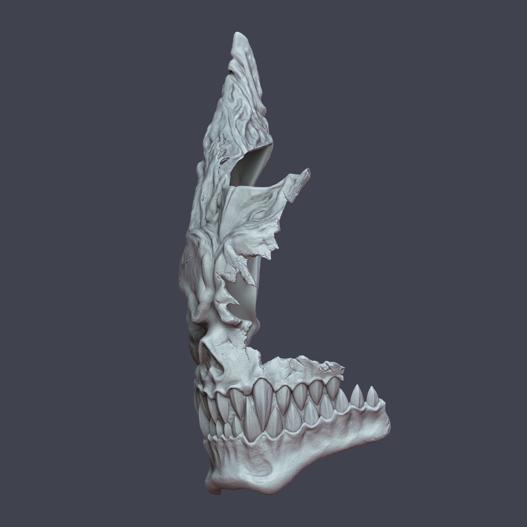 Kaiju No 8 Half Mask 3D print model_1