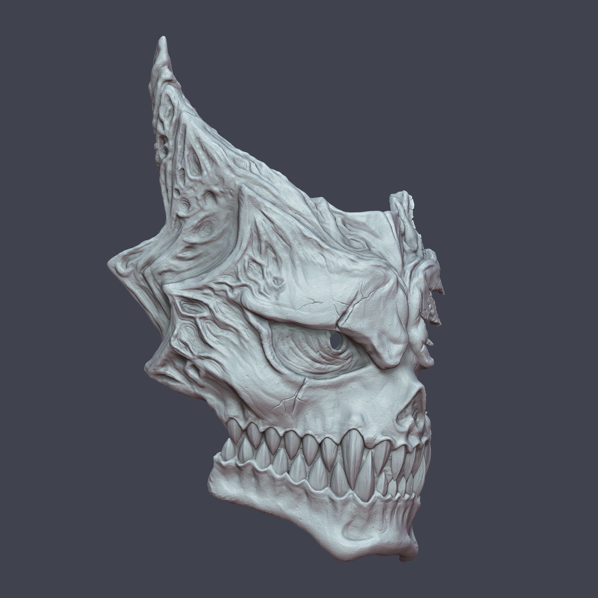 Kaiju No 8 Half Mask 3D print model_4