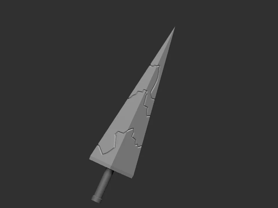 Hollow knight sword 3D print model