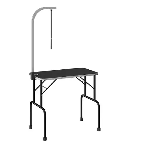 Folding grooming table