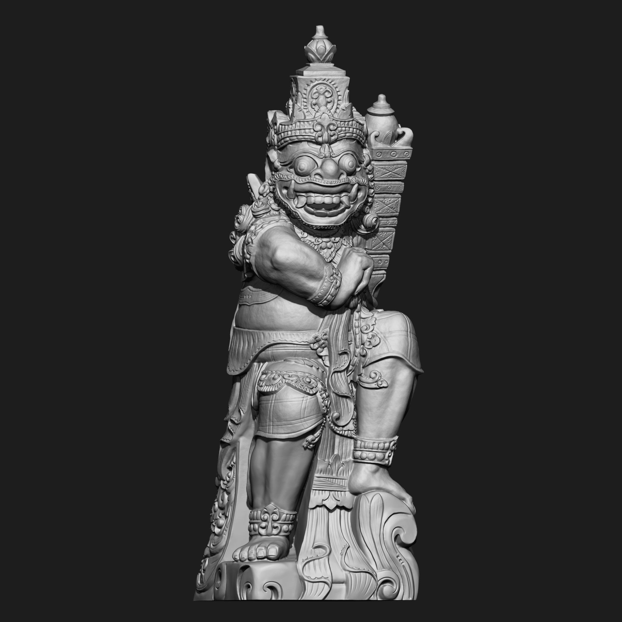 5 in One Highpoly Sculpture Stl Obj Fbx Sculpted in Zbrush 2019 3D model_6