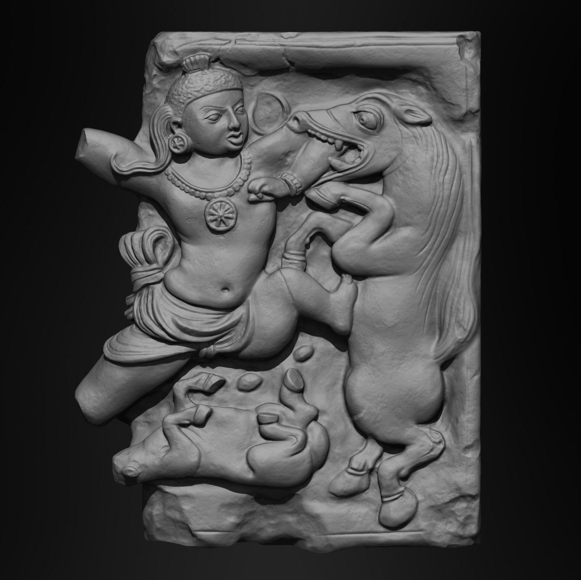 5 in One Highpoly Sculpture Stl Obj Fbx Sculpted in Zbrush 2019 3D model_4