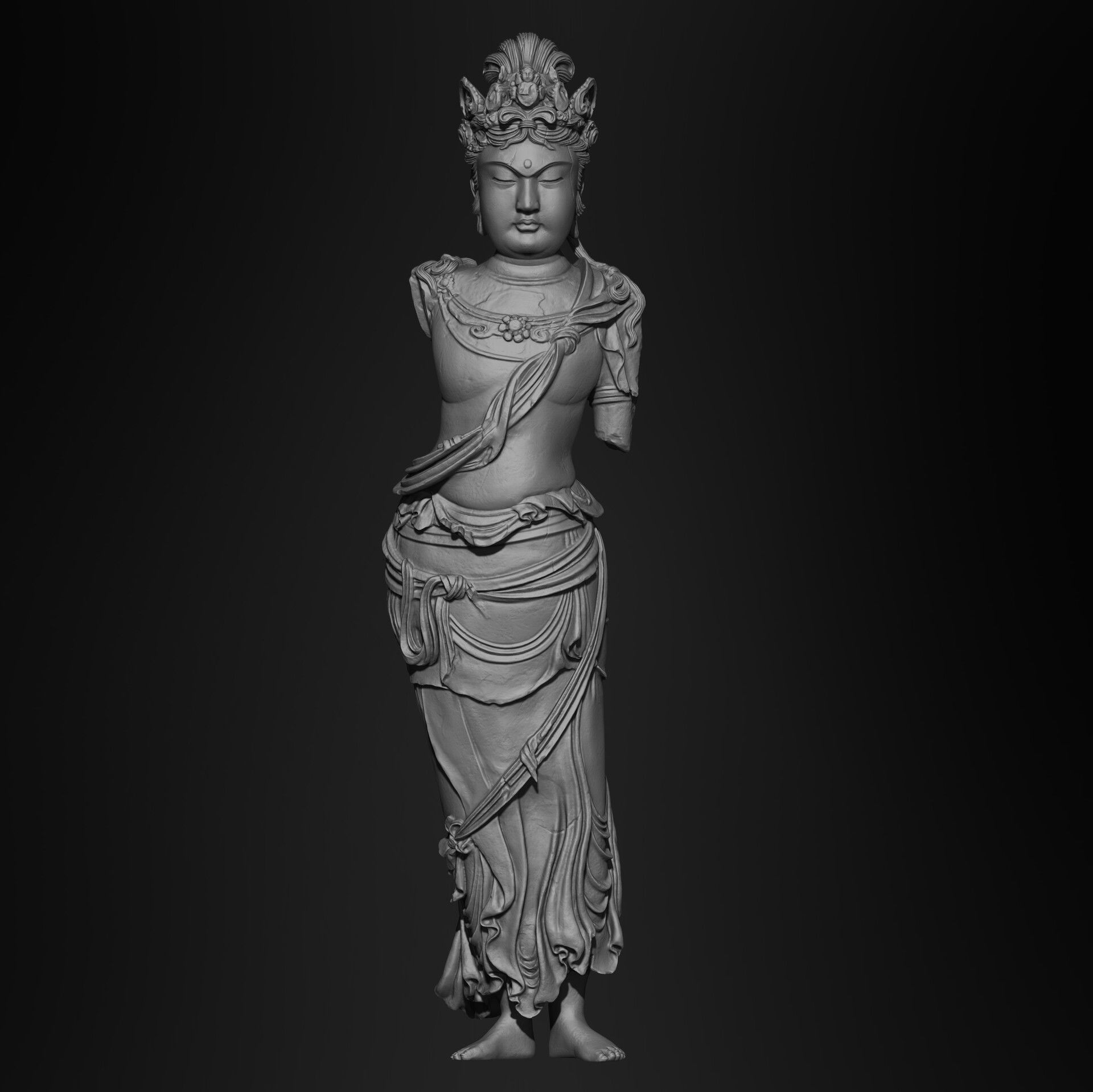 5 in One Highpoly Sculpture Stl Obj Fbx Sculpted in Zbrush 2019 3D model_2