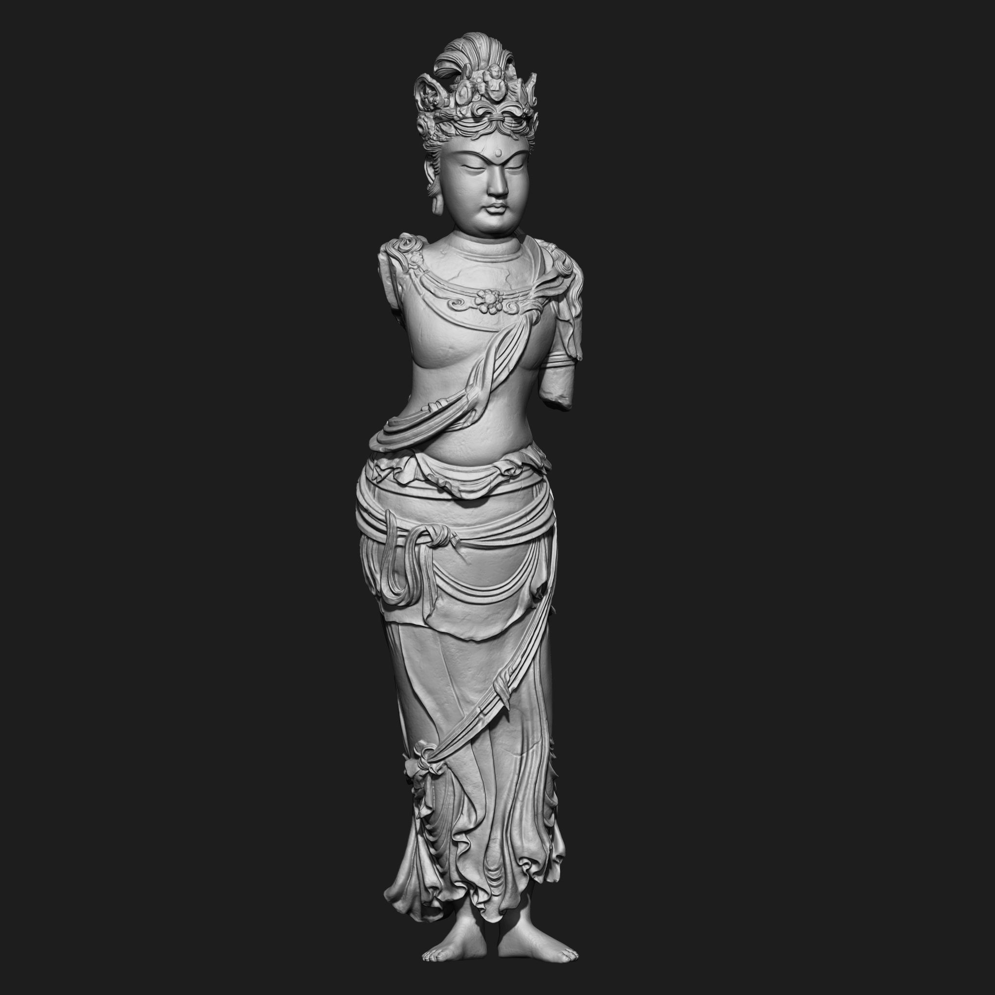 5 in One Highpoly Sculpture Stl Obj Fbx Sculpted in Zbrush 2019 3D model_16
