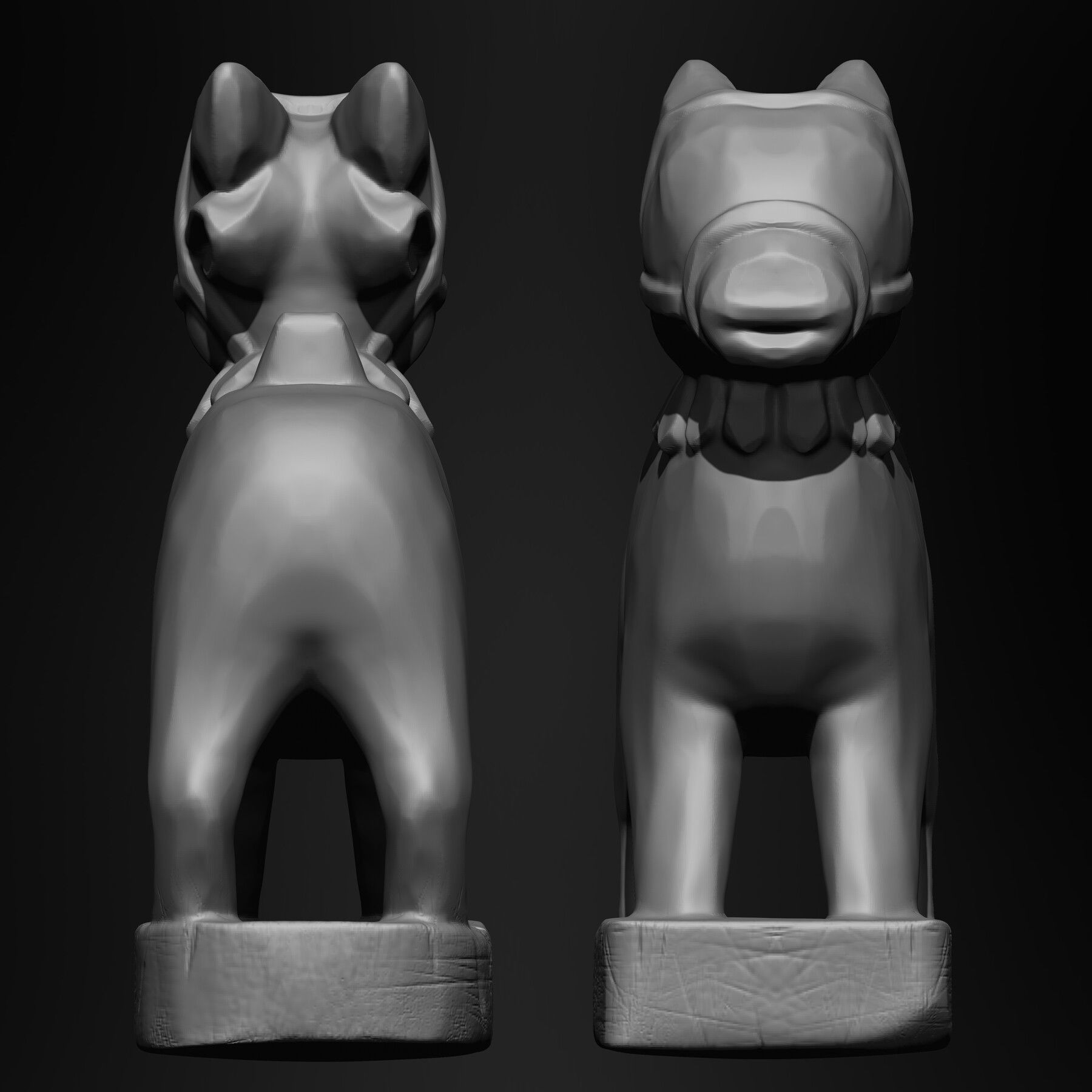 5 in One Highpoly Sculpture Stl Obj Fbx Sculpted in Zbrush 2019 3D model_30