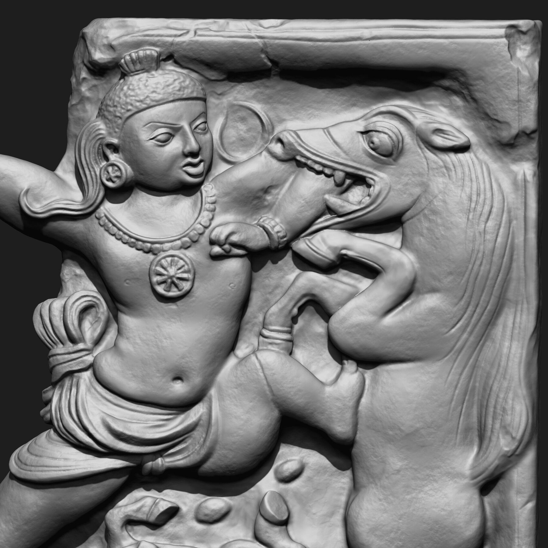 5 in One Highpoly Sculpture Stl Obj Fbx Sculpted in Zbrush 2019 3D model_27