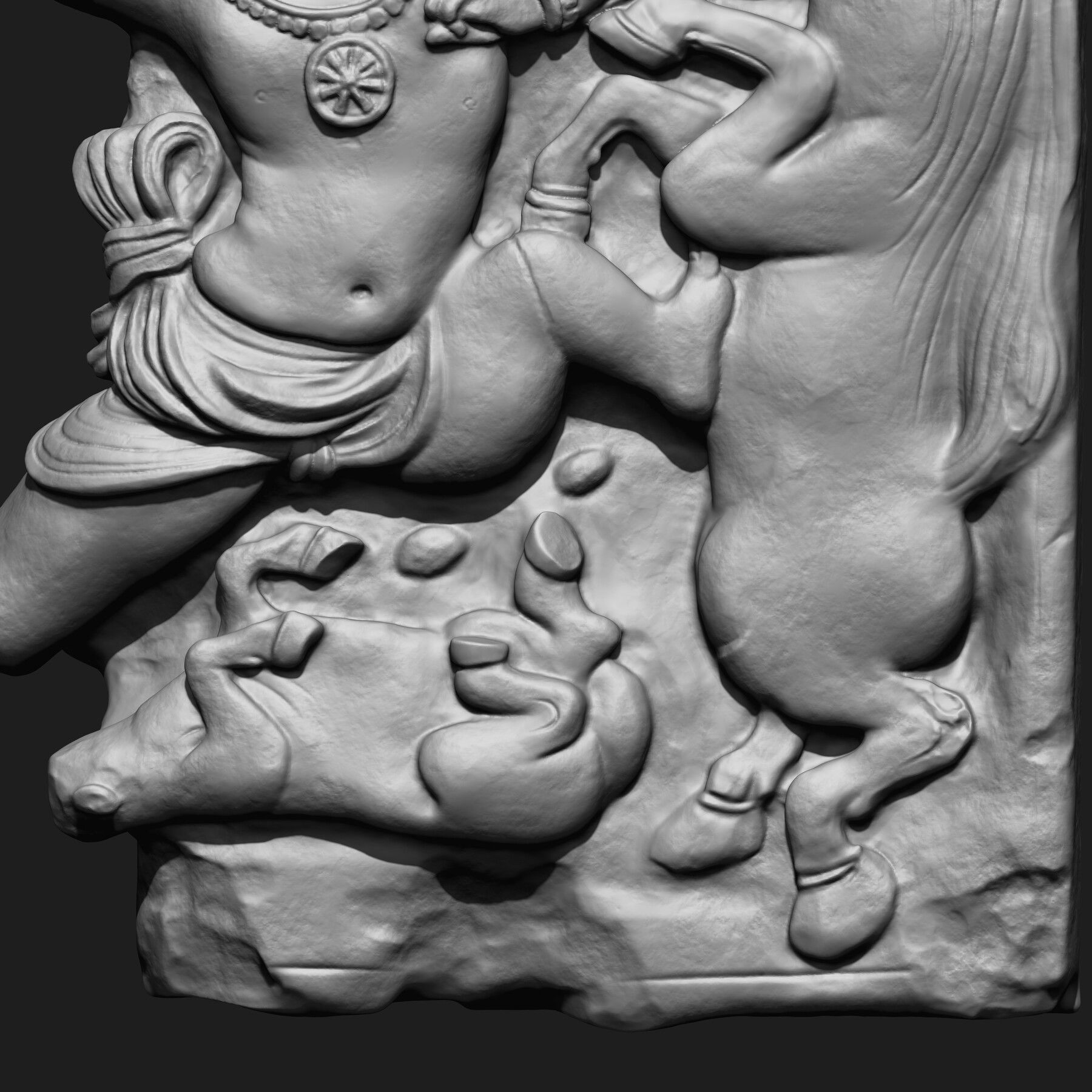 5 in One Highpoly Sculpture Stl Obj Fbx Sculpted in Zbrush 2019 3D model_28