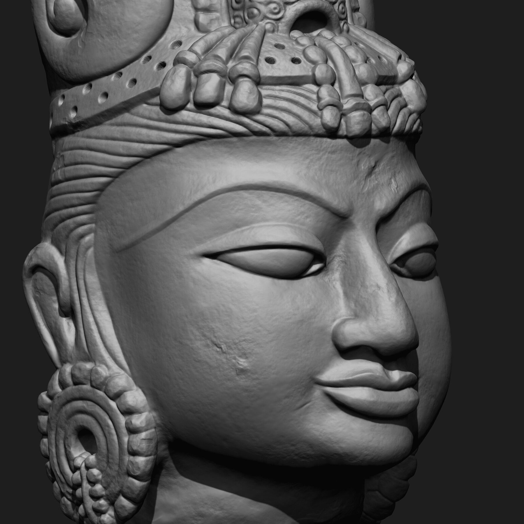 5 in One Highpoly Sculpture Stl Obj Fbx Sculpted in Zbrush 2019 3D model_24