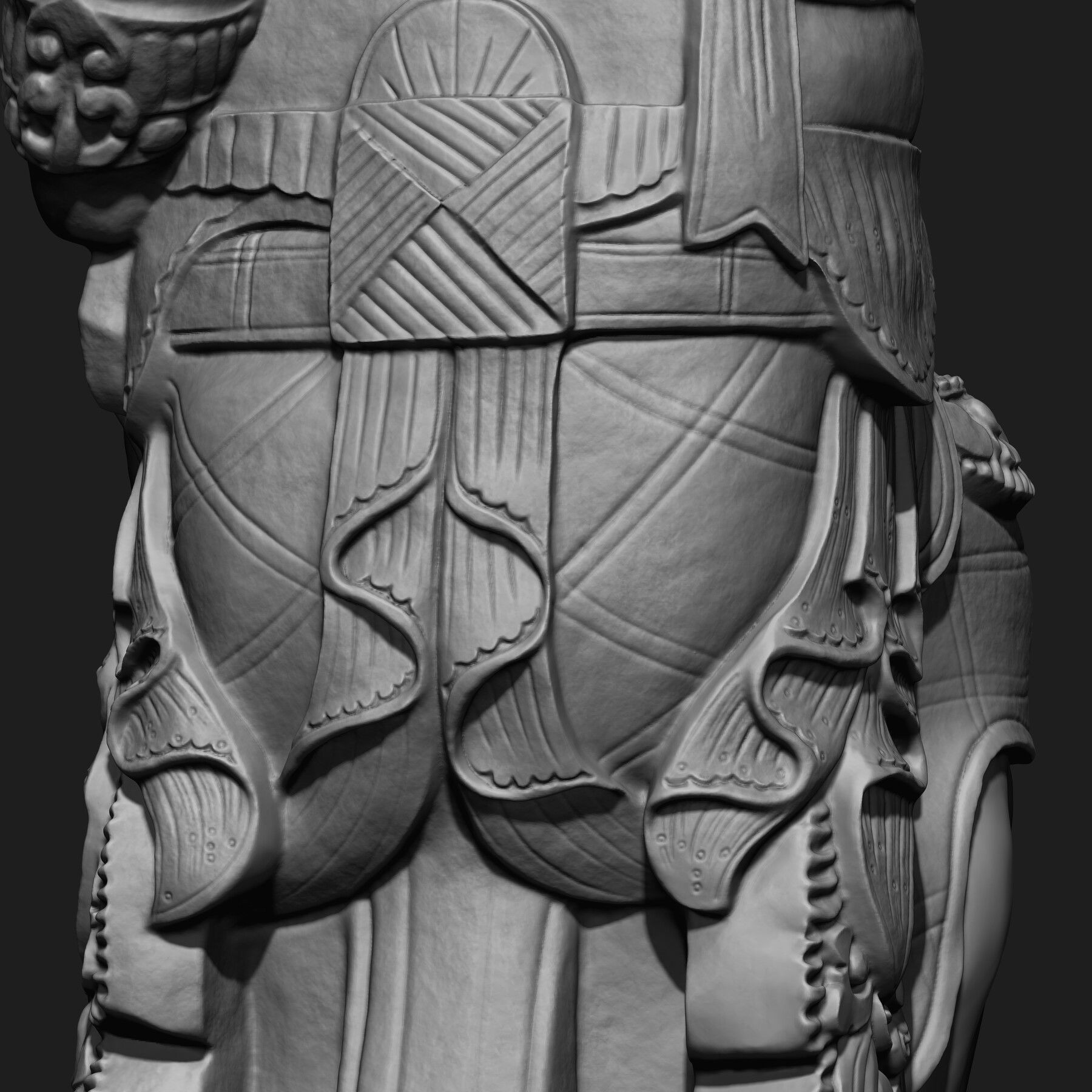 5 in One Highpoly Sculpture Stl Obj Fbx Sculpted in Zbrush 2019 3D model_12