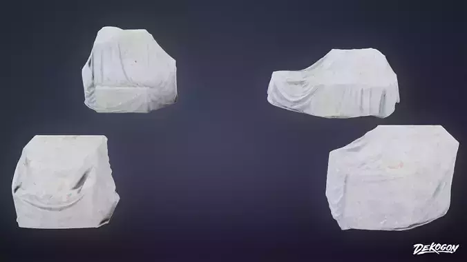 JOBSITE - Drop Cloth Set 02 - LOW POLY AND NANITE