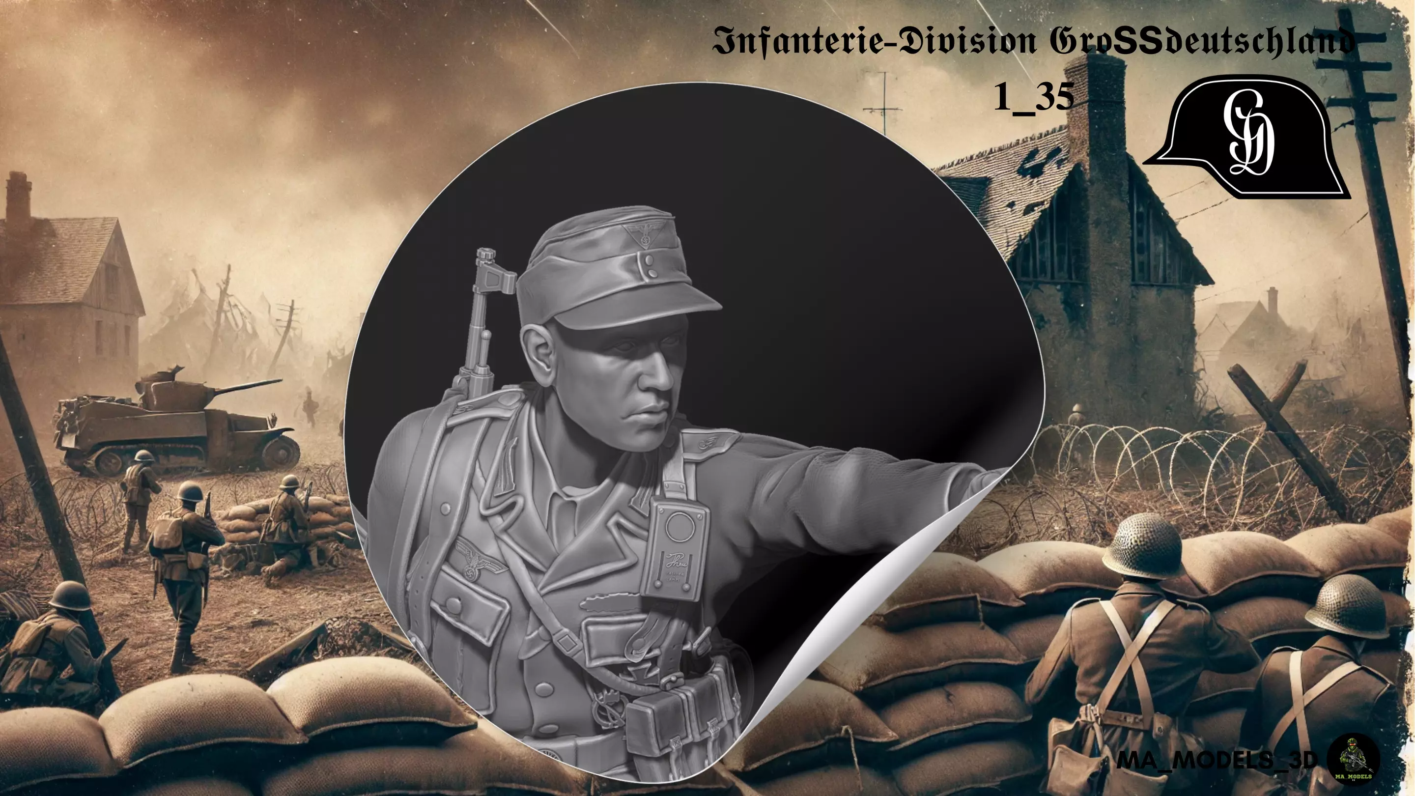 ww2 Infanterie Division Grossdeutschland Unterfeldwebel 1-35  3D print model_0