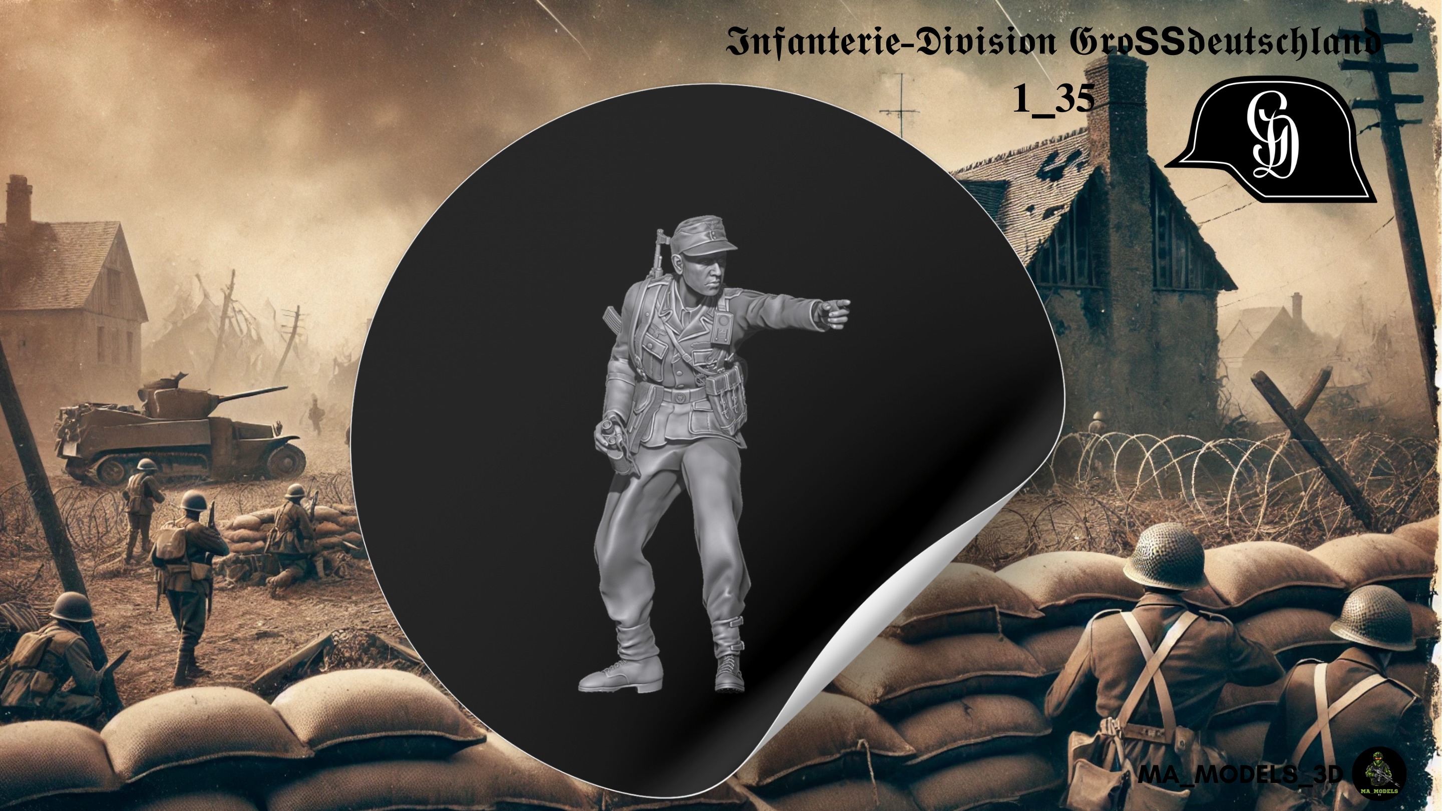 ww2 Infanterie Division Grossdeutschland Unterfeldwebel 1-35  3D print model_1