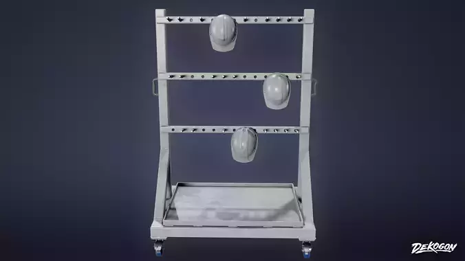JOBSITE - Helmet Rack 01 - LOW POLY AND NANITE