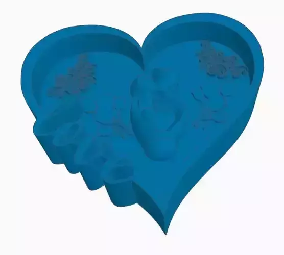 Romantic Heart-Shaped Candle Mold