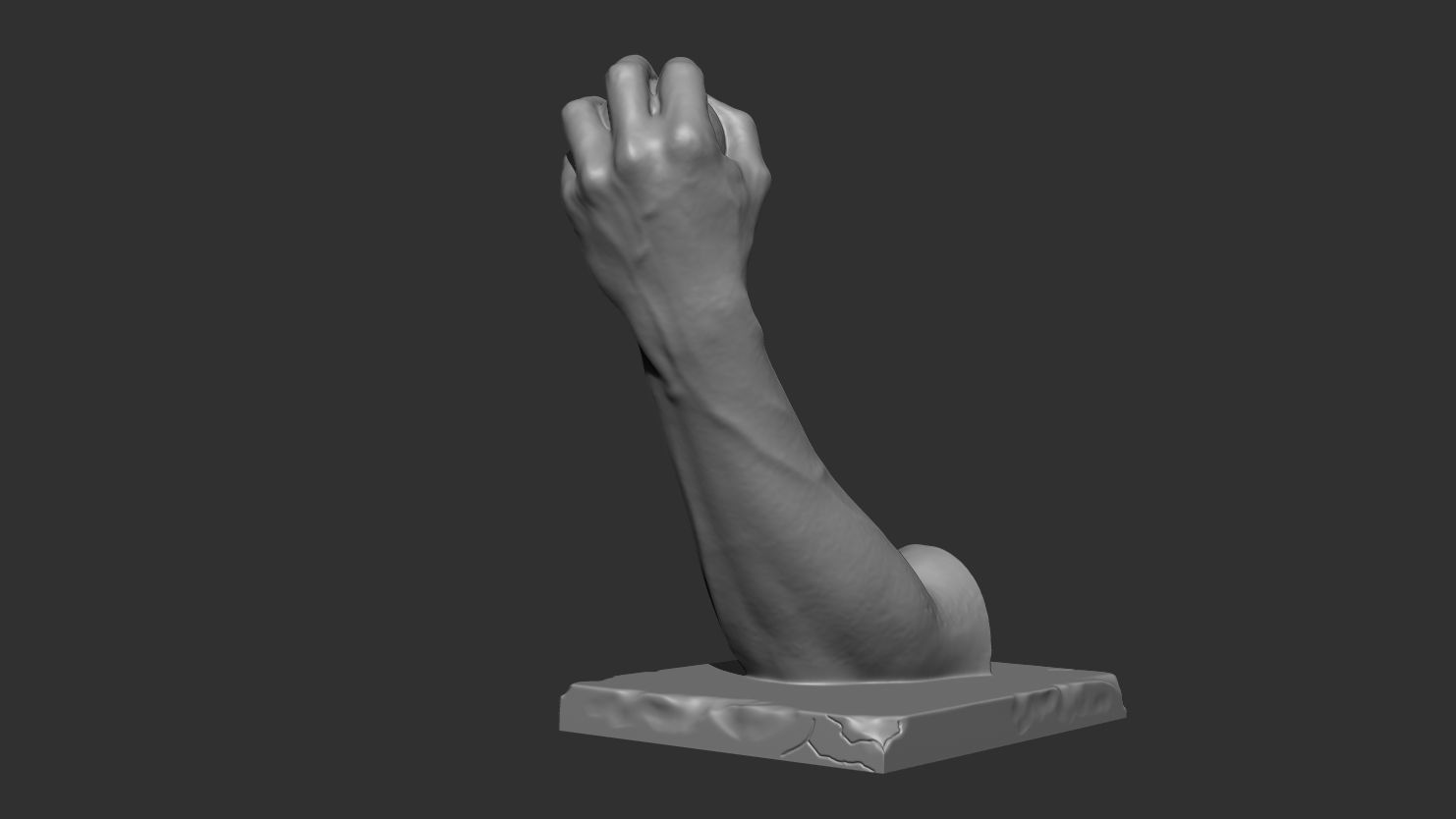 3D Printable Veined Muscular Hand Gripping Ball - High-Detail 3D print model_2