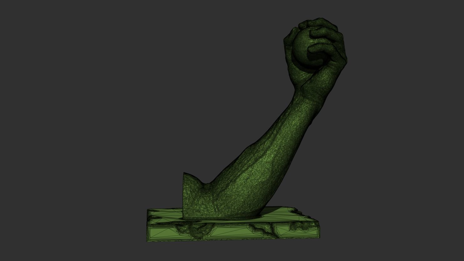 3D Printable Veined Muscular Hand Gripping Ball - High-Detail 3D print model_4