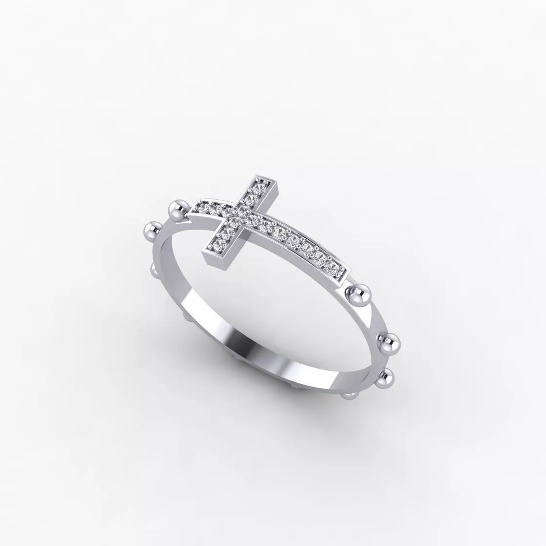 Jesus cross ring 3D print model