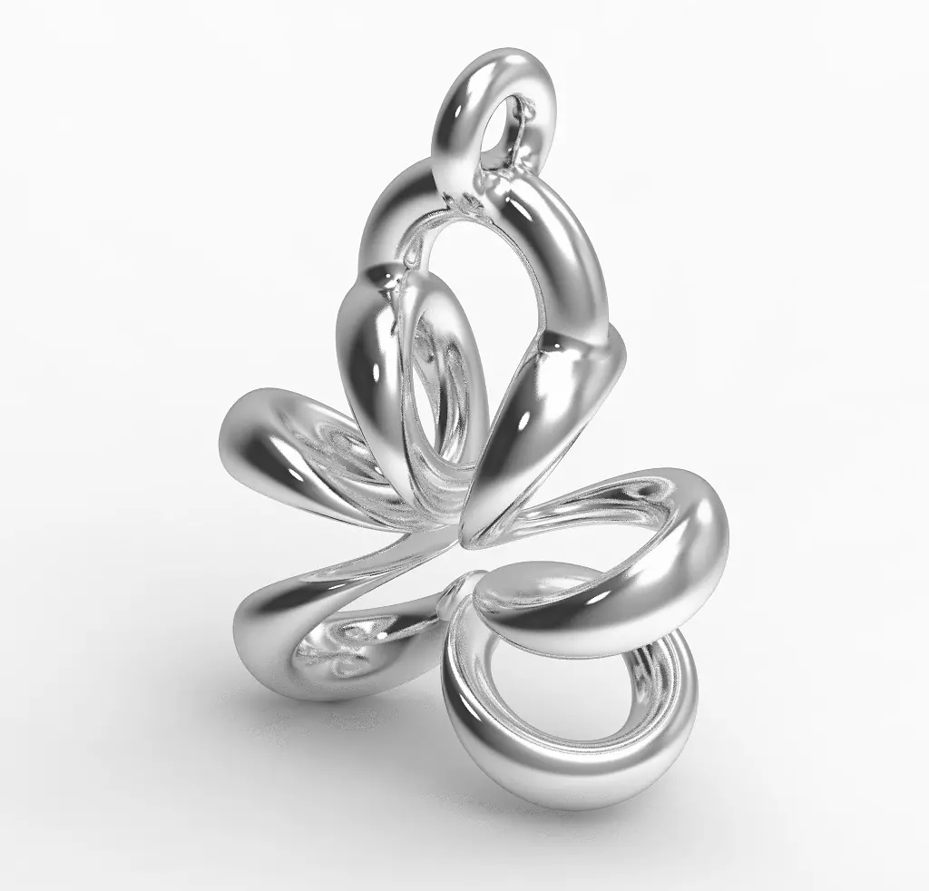 Spring Earring 3D print model_0