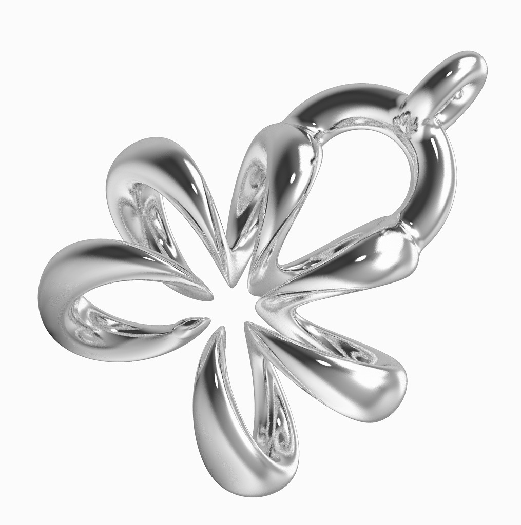 Spring Earring 3D print model_2