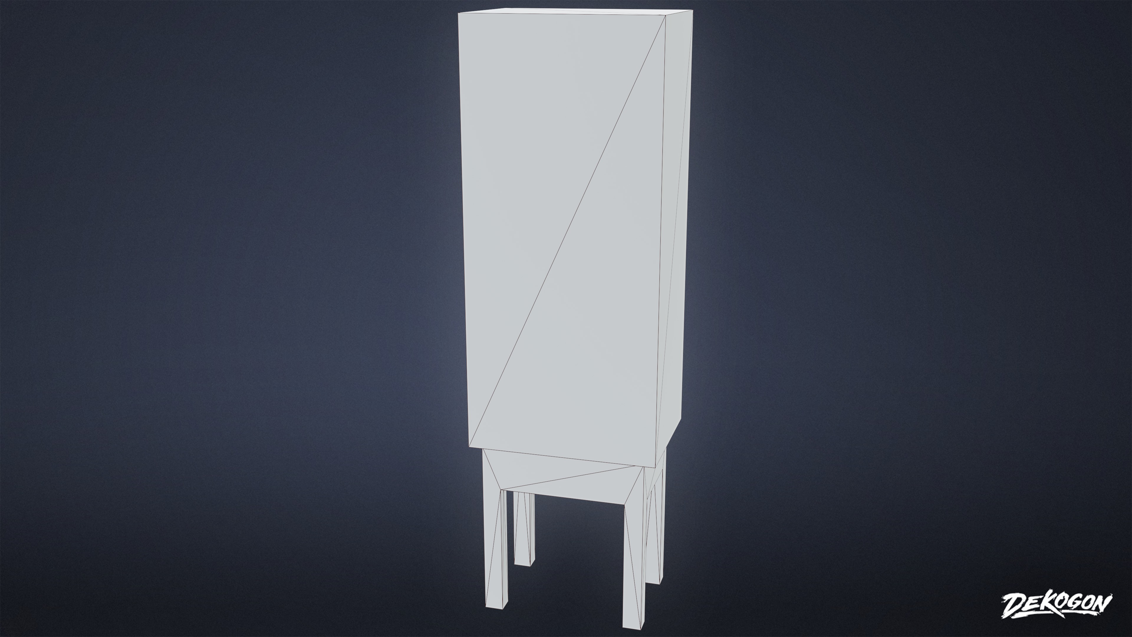 JOBSITE - Large Storage Shelf 01 - LOW POLY AND NANITE Low-poly 3D model_8