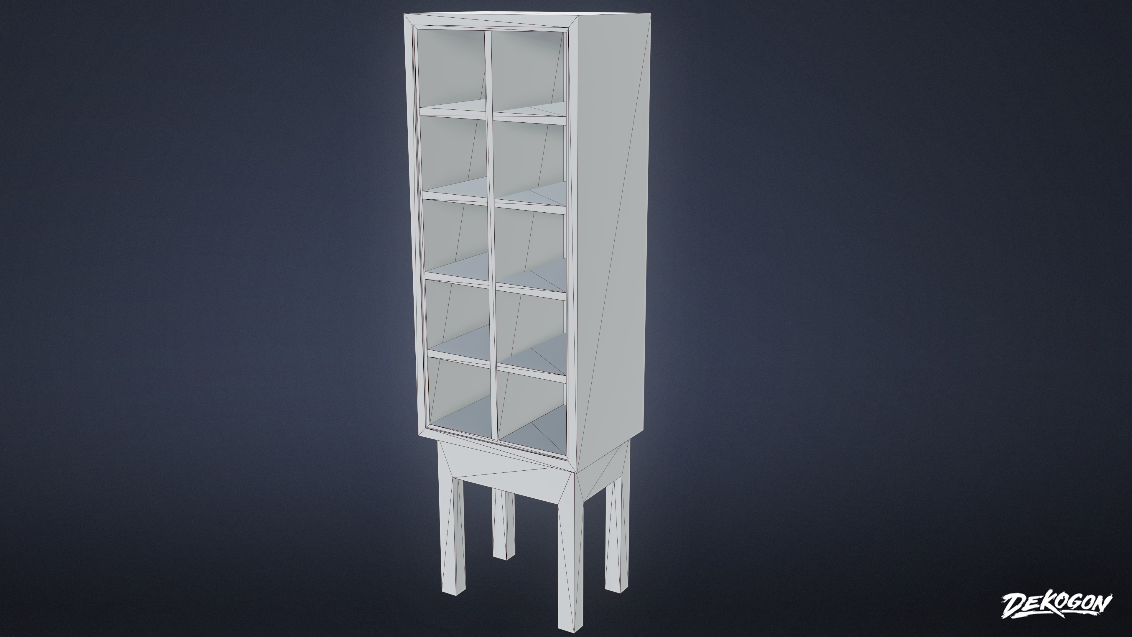 JOBSITE - Large Storage Shelf 01 - LOW POLY AND NANITE Low-poly 3D model_9