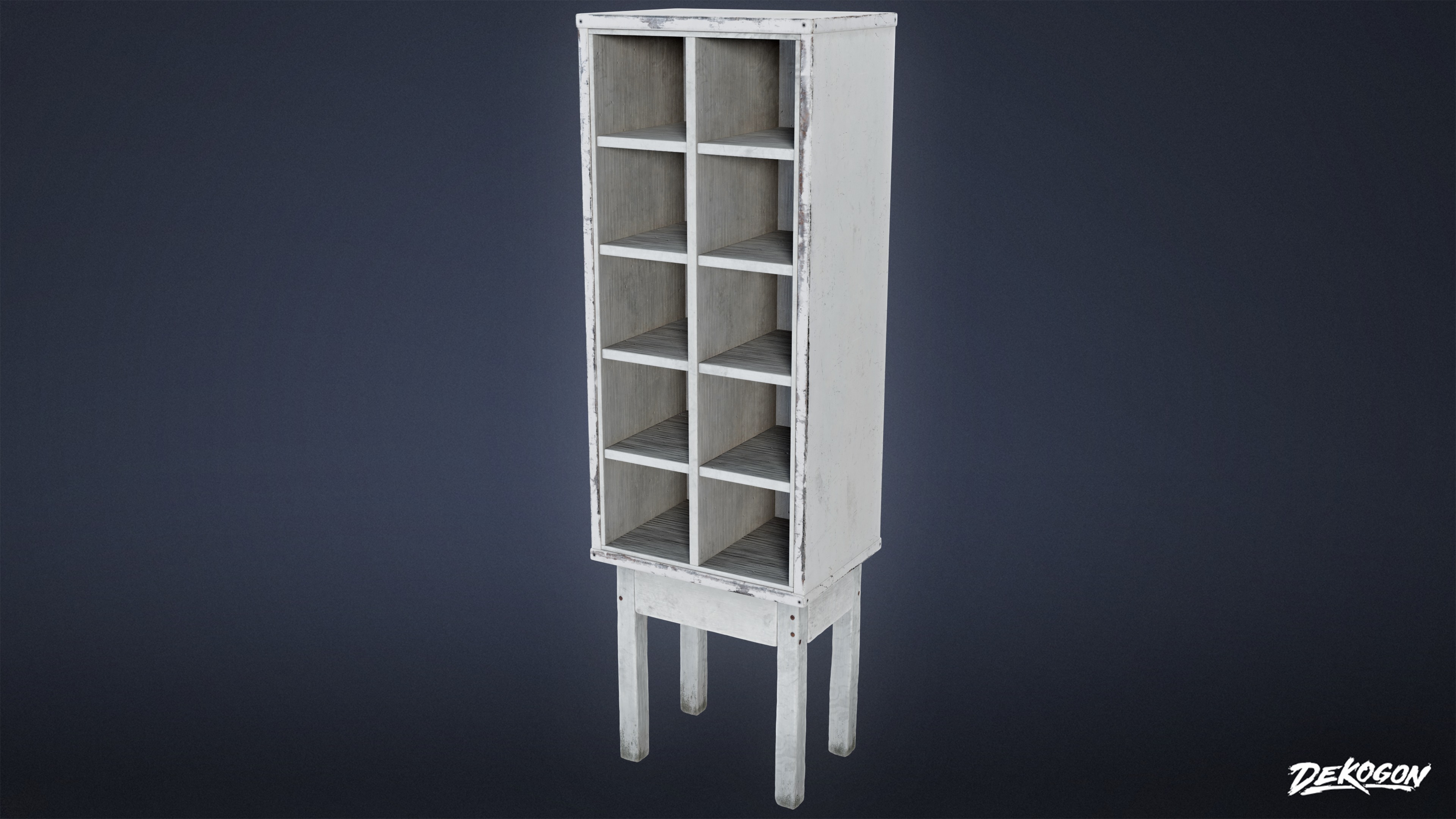 JOBSITE - Large Storage Shelf 01 - LOW POLY AND NANITE Low-poly 3D model_1