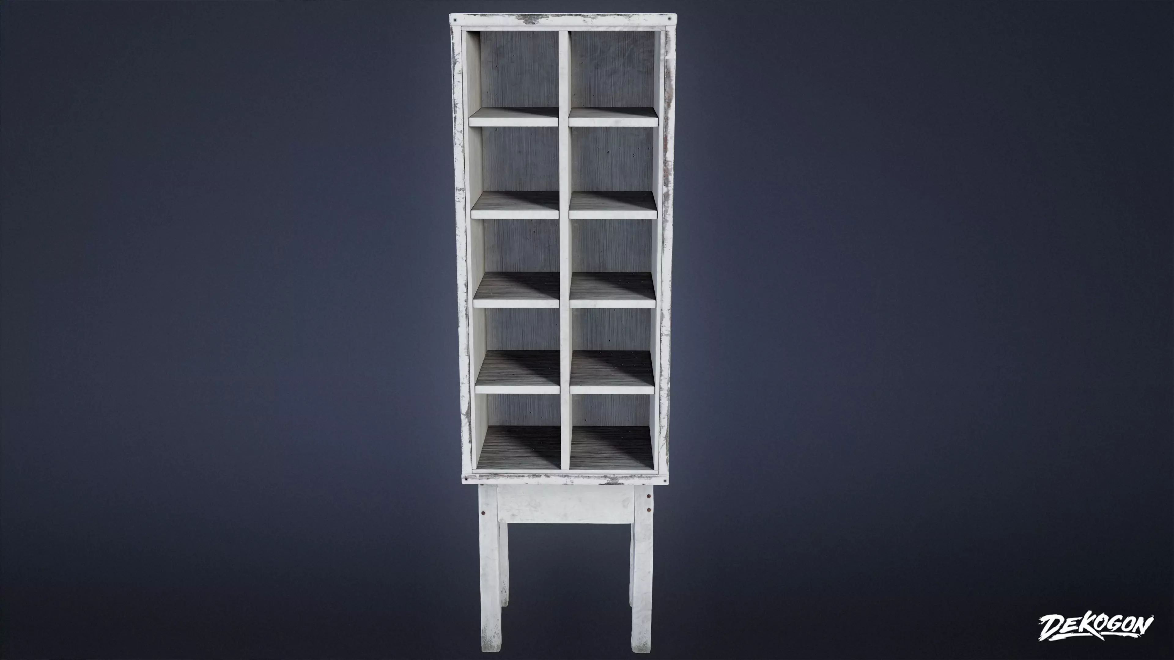 JOBSITE - Large Storage Shelf 01 - LOW POLY AND NANITE Low-poly 3D model_0